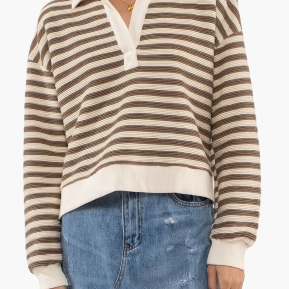 Johnny Collar Long Sleeve Polo